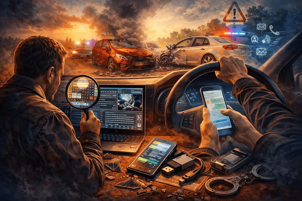 distracted driving digital forensics 1000x667
